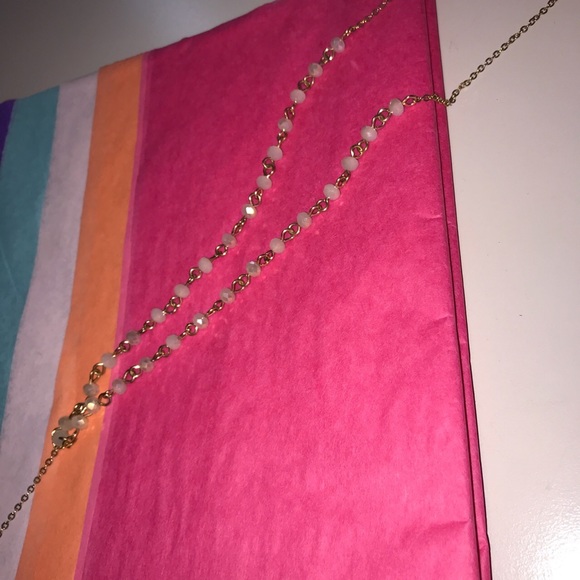 Crystal Stone Necklace with Beading - Picture 4 of 7